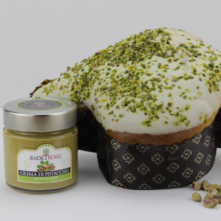 Radici Rosse - Wholesale Cake - “Pistachiella” Colomba, with a jar of pistachio cream1