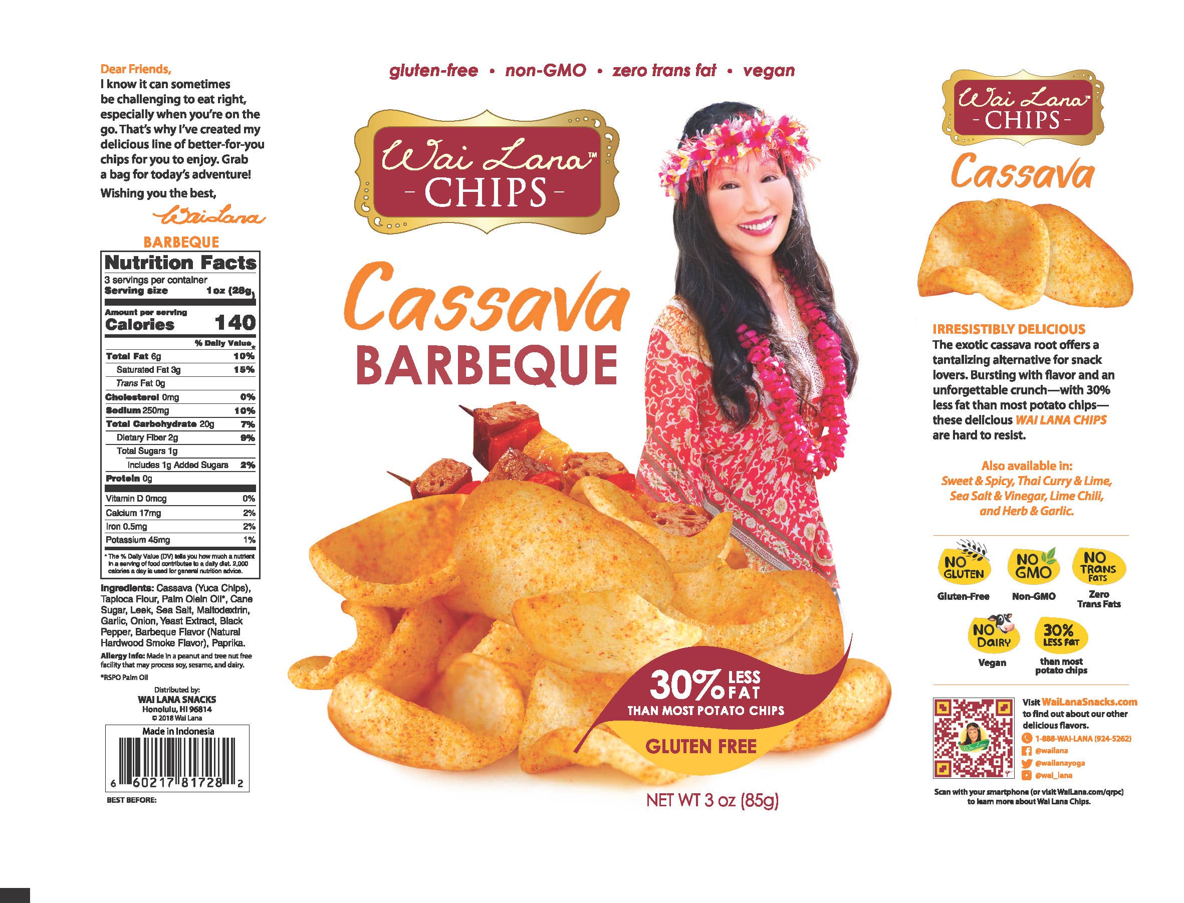 Wai Lana Snacks – wholesale Crisps – Barbeque Cassava Chips