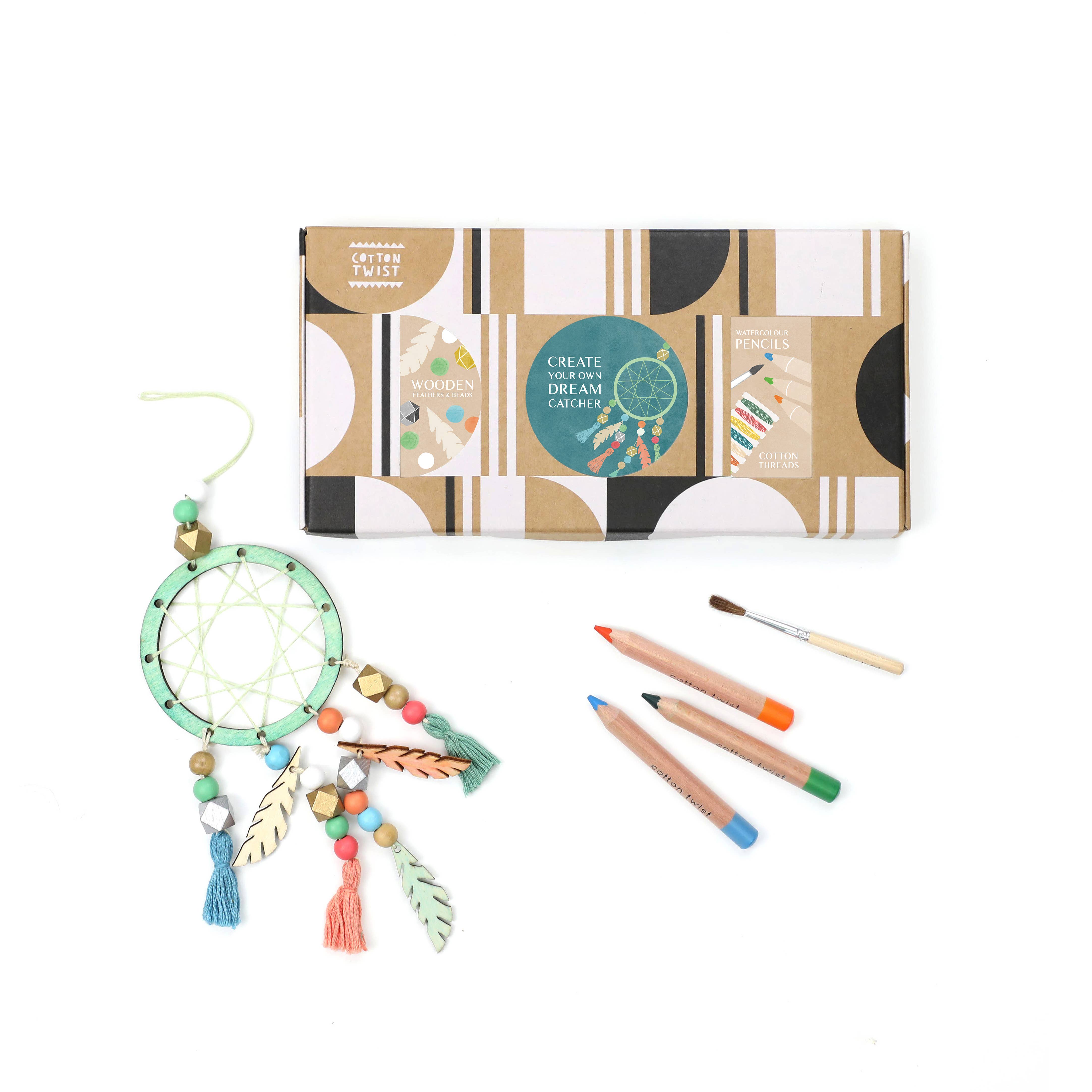 Cotton Twist (USA DUTIES PAID) - Wholesale DIY Craft Kit - Kids - Make Your Own Dreamcatcher Craft Kit