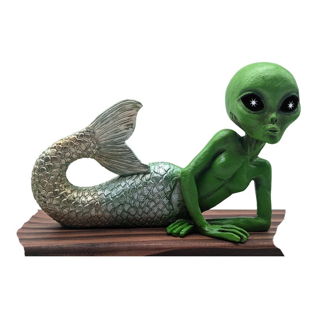 John Bernard & Company – wholesale Decorative figurine – Alien Invasion Sexy 10” Lying Mermaid Alien Statue Mermalien13
