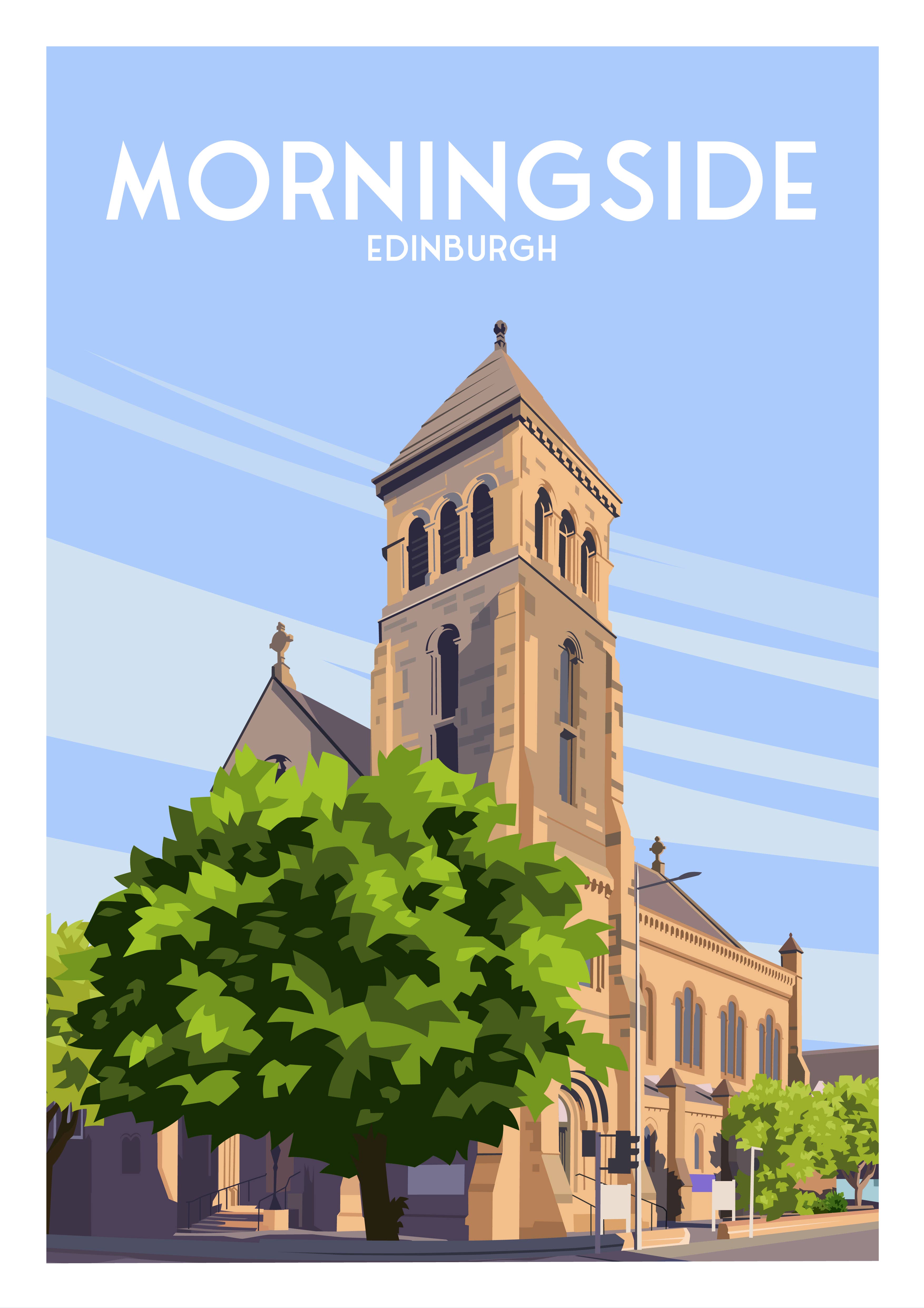 Printagonist – wholesale Art print – Morningside Edinburgh Travel Poster | Eric Liddell Centre 1