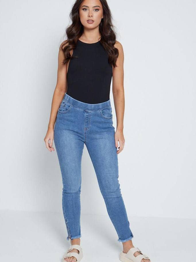 DenimVista - Wholesale Jeans – Women’s - G Smack Blue Ankle Glazer Mega Stretch Jeans3