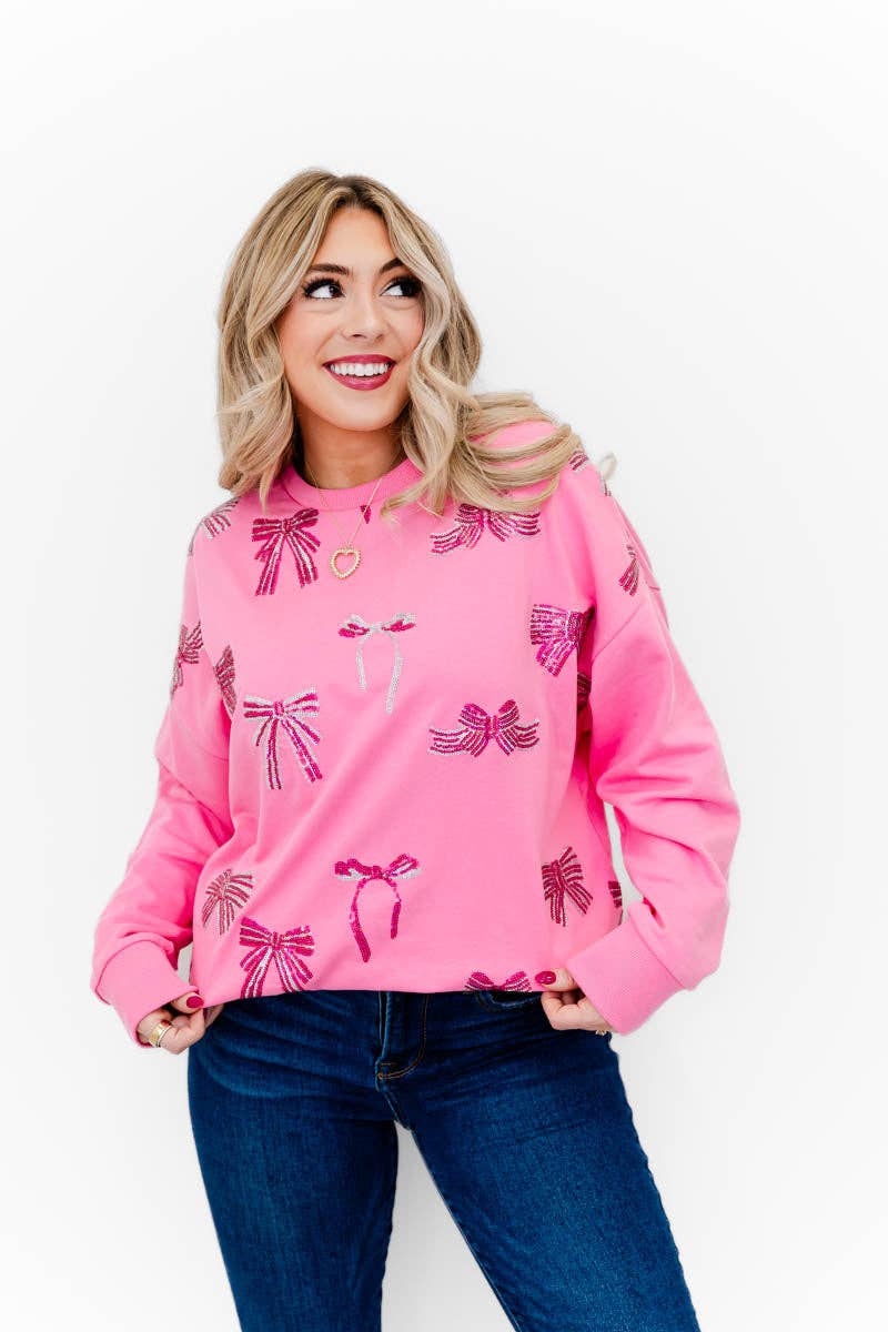 Whiskey Darling - Wholesale Sweatshirt - Women's - Blushing Bows Sweatshirt6
