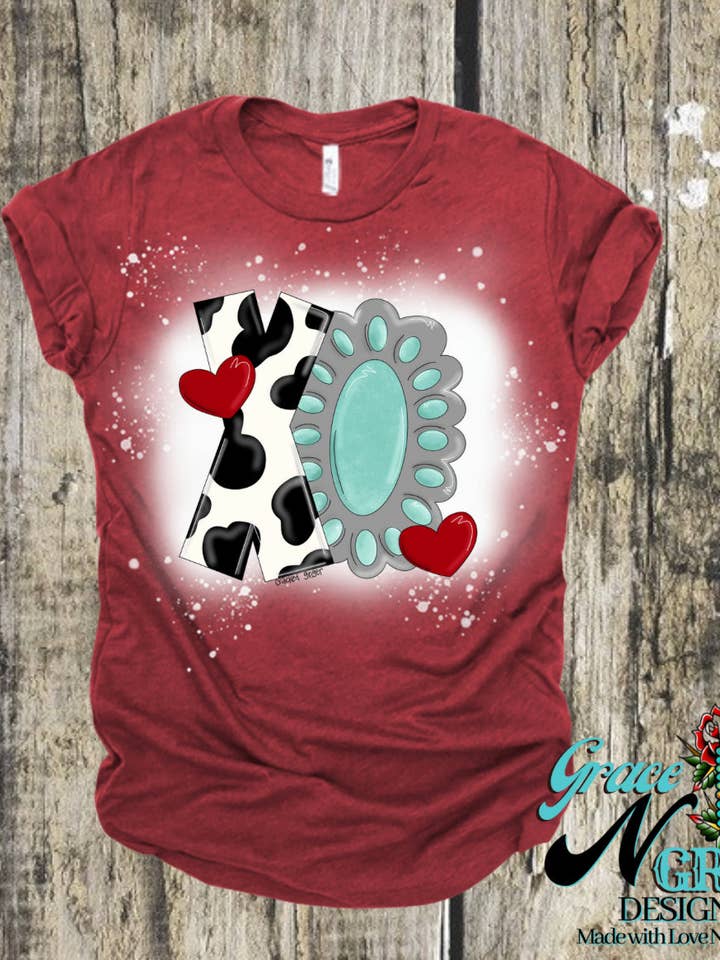 Cow Print XO for wholesale by Grace N Grit Designs