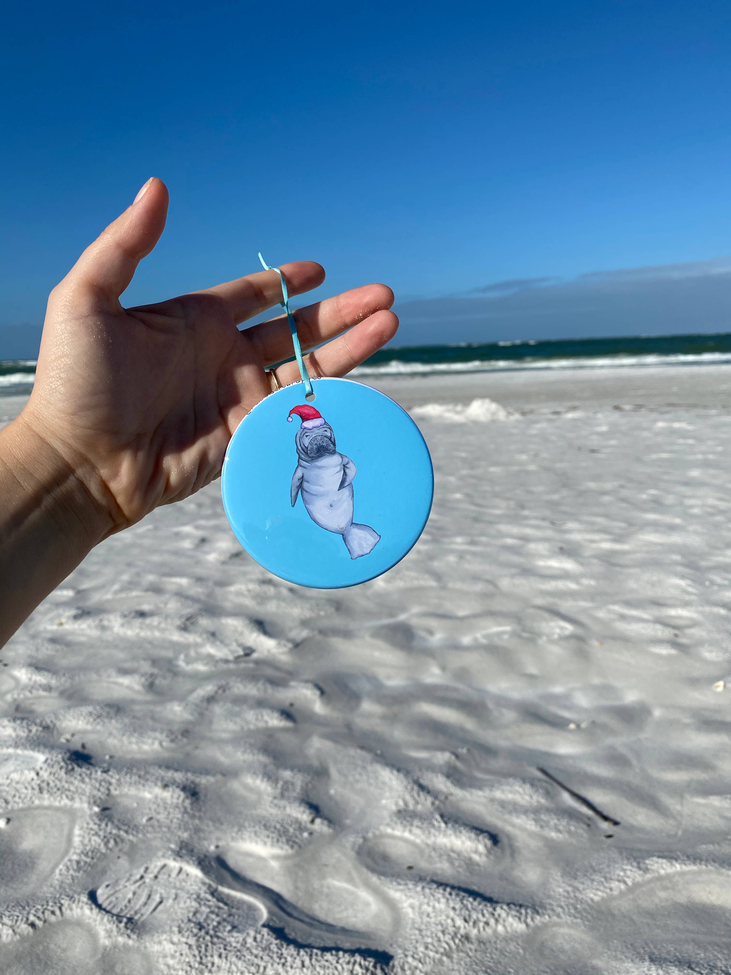 Fox & Crow Paper co. - Wholesale Ornament - Manatee Ornament / Ocean Ornament / Christmas Ornament1