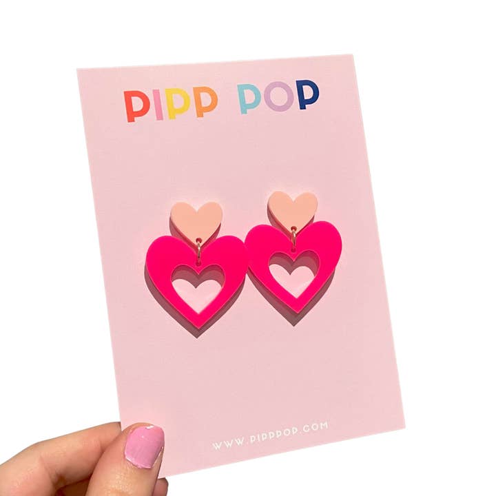 Pipp Pop - Wholesale Dangle Earrings - Big Love Dangles - 14 Colours Available