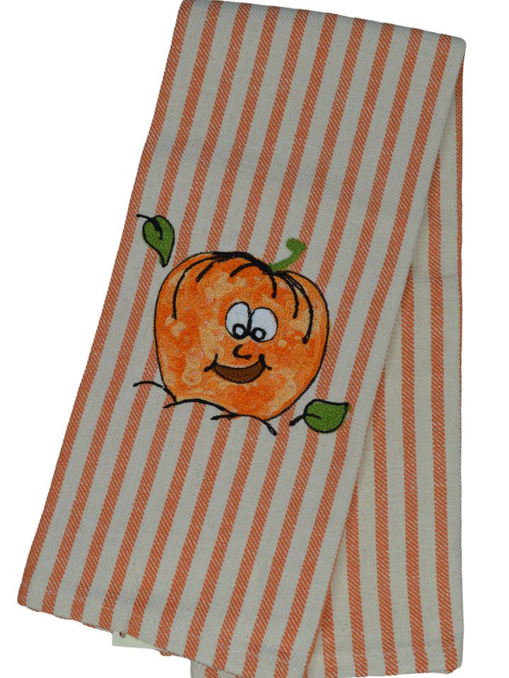 Paño de cocina pomelo con bordado de calabaza para venta al por mayor de BUSATTI