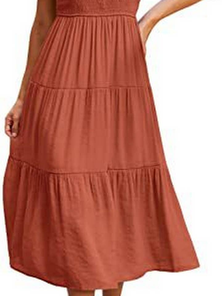 NINEXIS - Wholesale Dress - Women's - CWDMD2568_FLYING SLEEVE SHIRRED LAYERED SHORT SLEEVE DRESS20