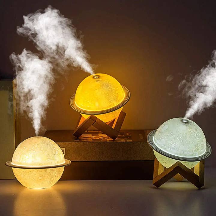 Mini humidificateur lampe lunaire 3D à air rechargeable USB. pour la vente par Lumbee Trade