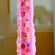 Biedermann & Sons - Wholesale Cake Candle - 15" Tall Pink Birthday Candle0