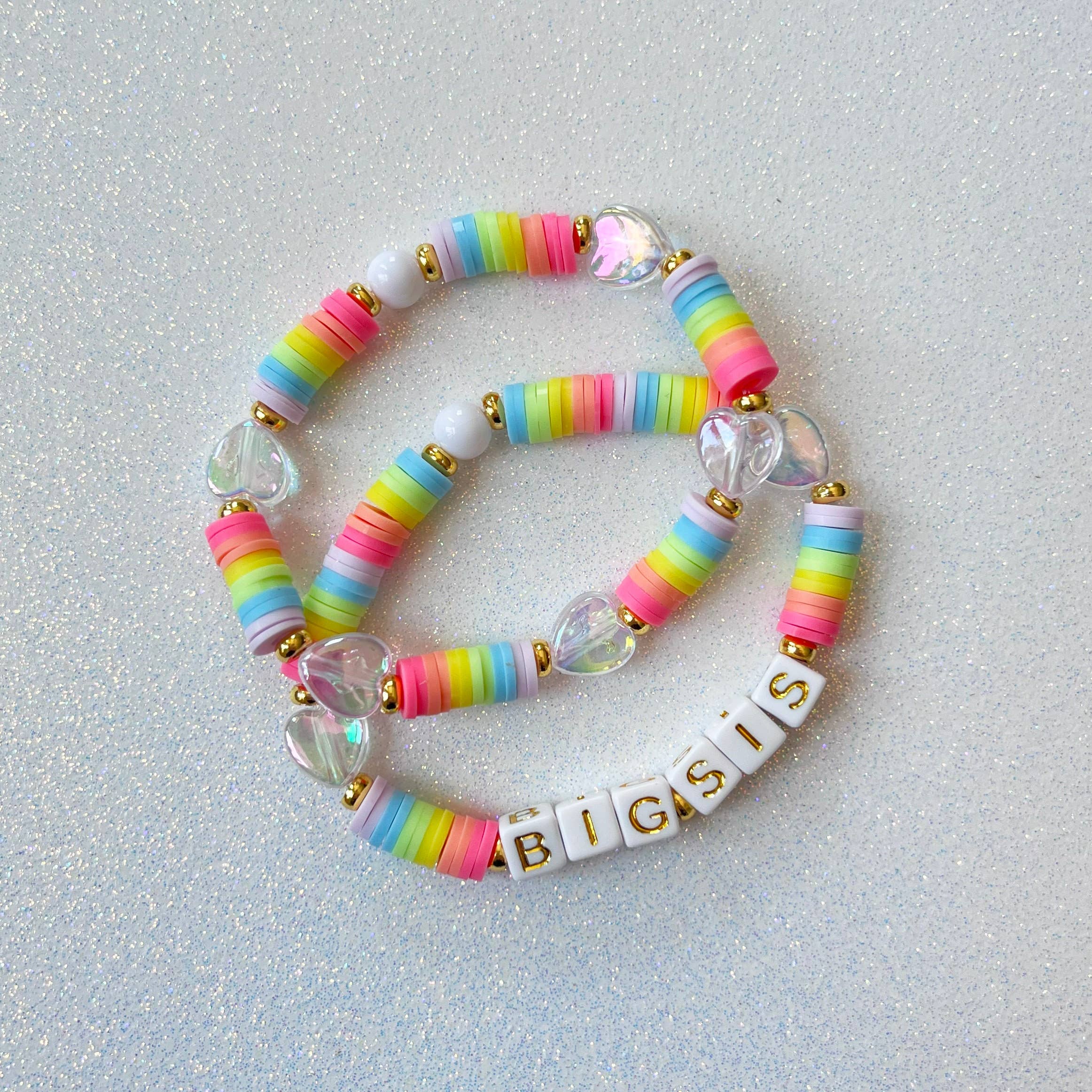 Spread the Love Today CO - Wholesale Beaded Bracelet - Kids - Sister Matching Bracelet Set Big Sis Lil Sis Bracelet Set2