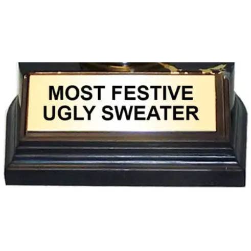 AAHS Enterprises - Wholesale Decorative Tabletop Object - Trophy - Most Festive Ugly Sweater - Gold - (7 inches)1