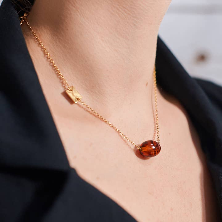 Collar de ámbar báltico Collar de ámbar coñac para celebridades para venta al por mayor de Marcin Waryszak