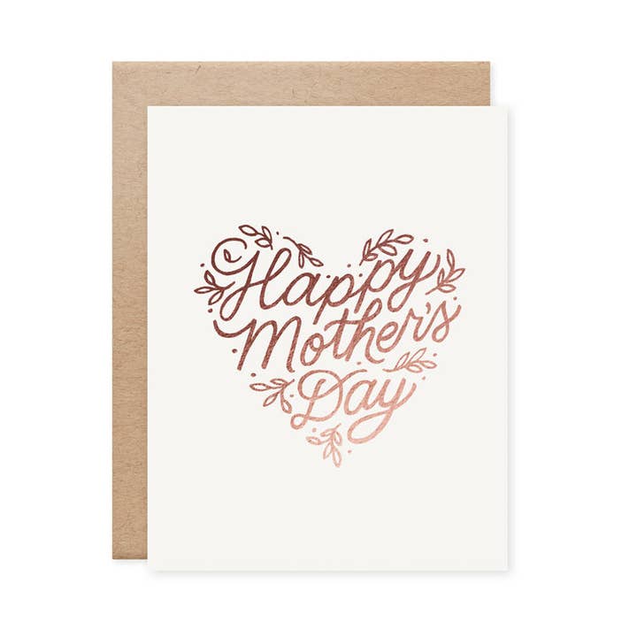 Mother's Day Heart Card for wholesale by Naomi Paper Co.