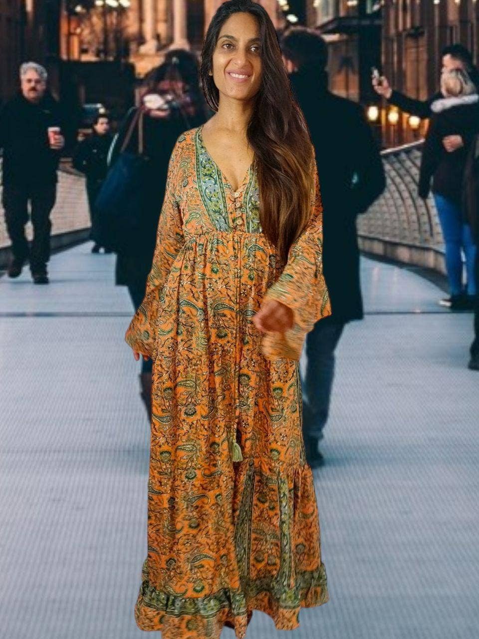 Nola by bijusol - Wholesale Dress - Women's - Anima Orange Dress3