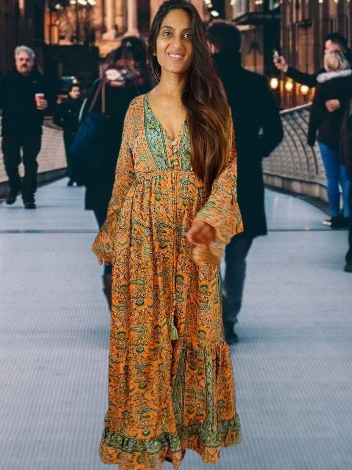 Nola by bijusol - Wholesale Dress - Women's - Anima Orange Dress3