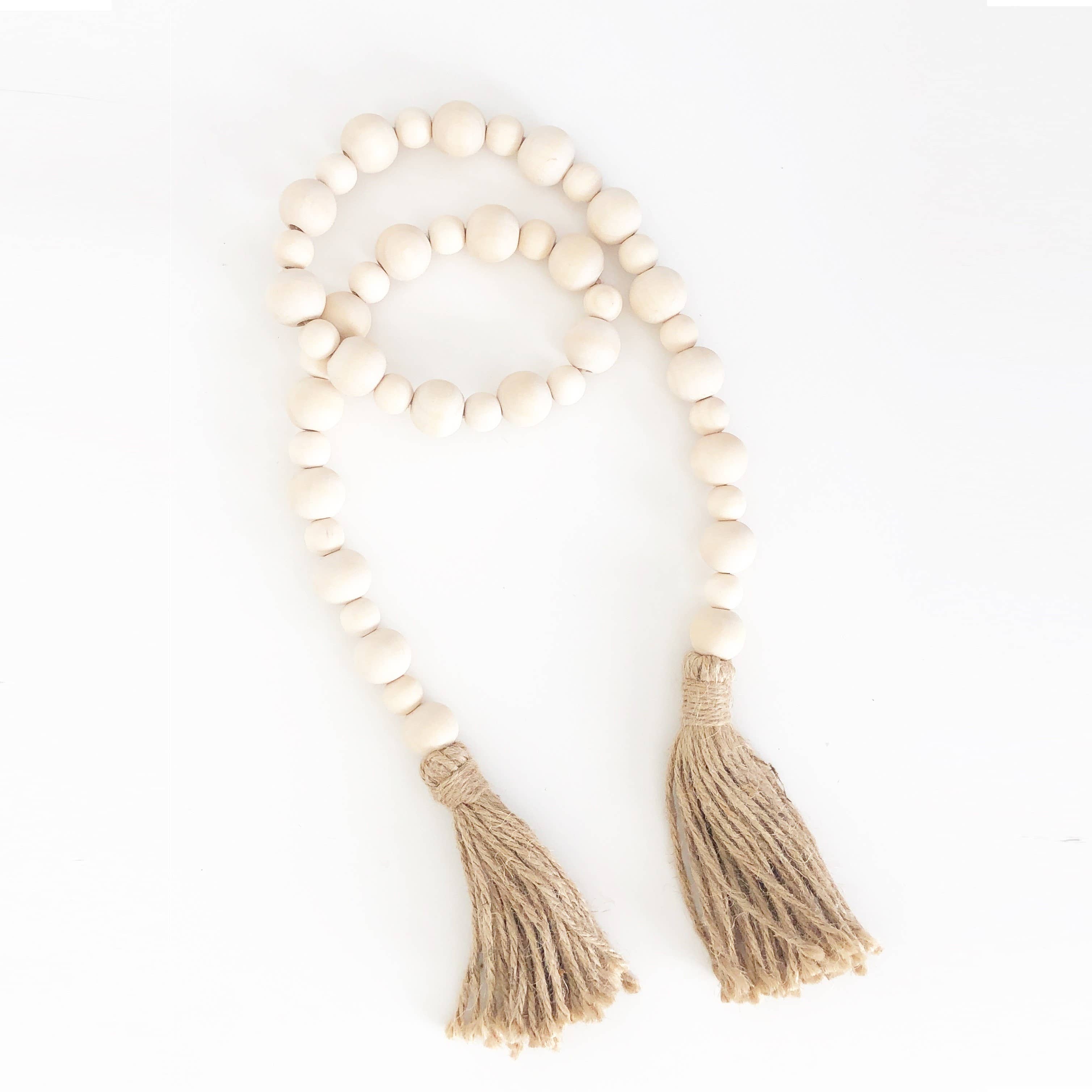 Foundations Decor – wholesale Bunting/garland – Wood Bead Garlands - Multiple color options alternate Lg/Sm11