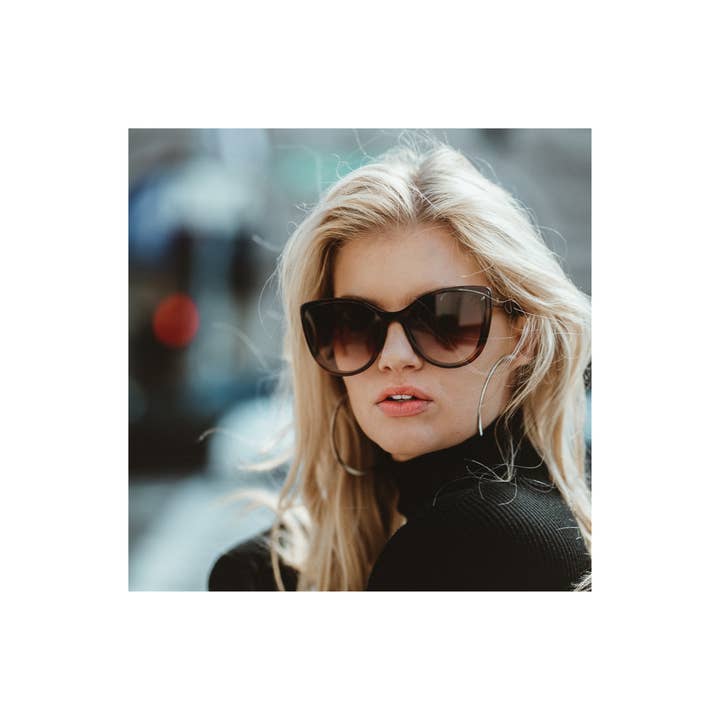V by Vye Eyewear - Wholesale Sunglasses - Women's - Grandeur Cat-Eye Sunglasses in Brown Tortoise1