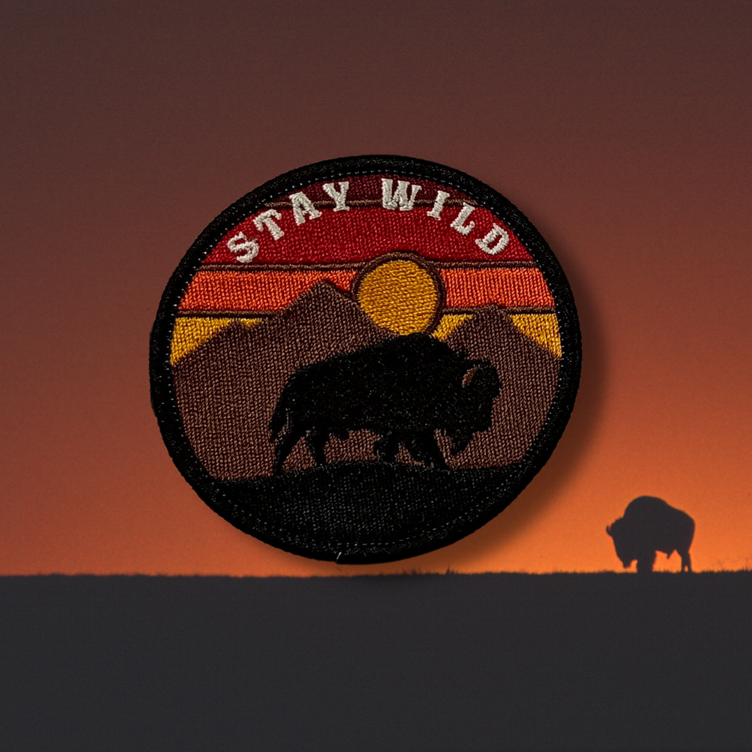Outpatch - Wholesale Patch - Stay Wild Bison stick-on patch1