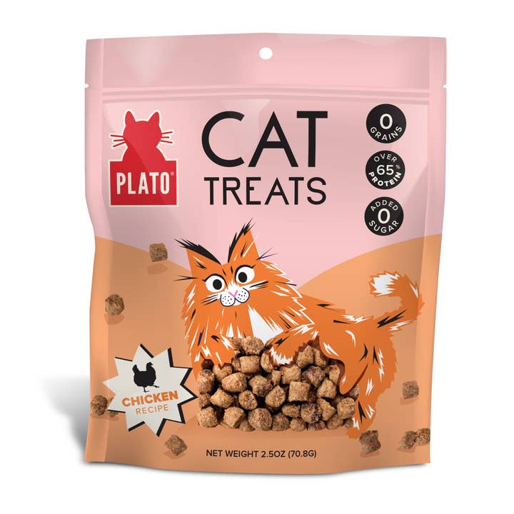 Plato Air-Dried Cat Treats Chicken Recipe 2.5oz for wholesale by Pet Palette Distribution