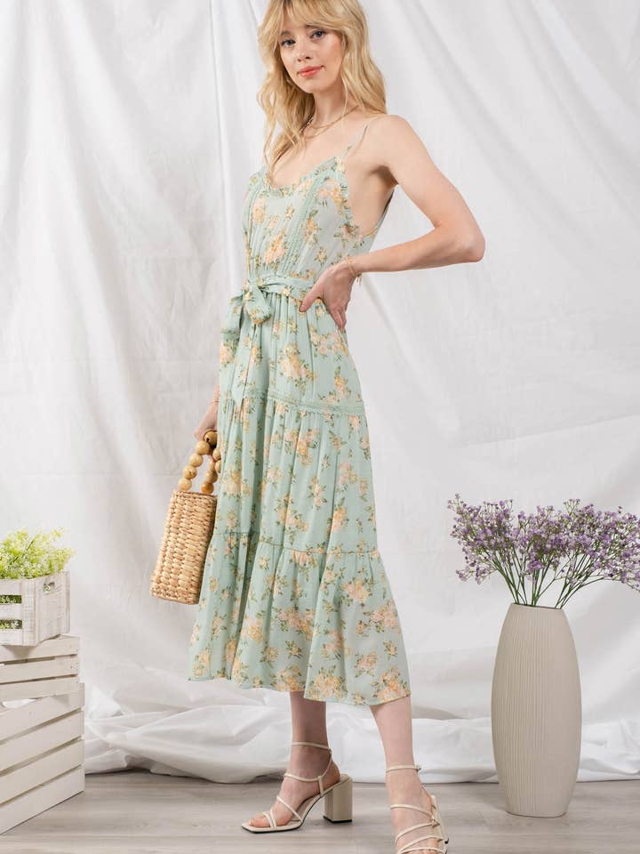 Blu Pepper - Wholesale Dress - Women's - FLORAL CROCHET LACE DRESS
