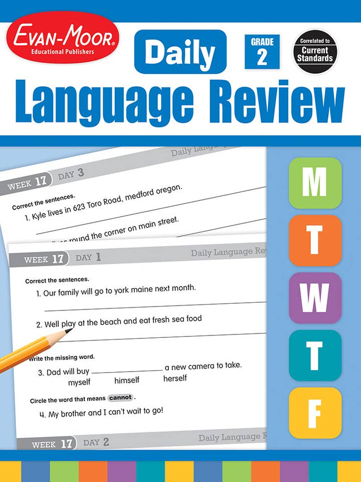 Revue quotidienne des langues, édition destinée aux enseignants de 2e année pour la vente par Evan-Moor Educational Publishers