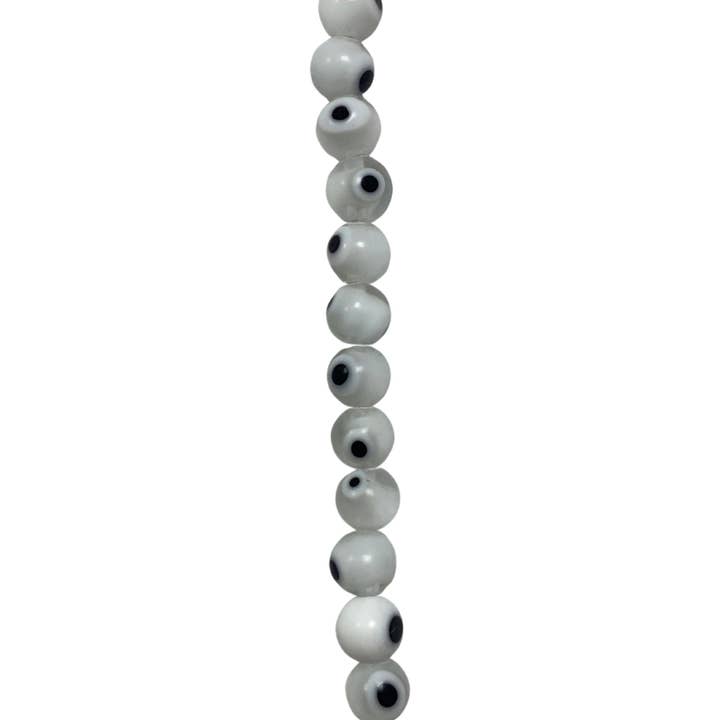 6mm Evil Eye - (Polished) - Round/ Smooth for wholesale by The Bead District