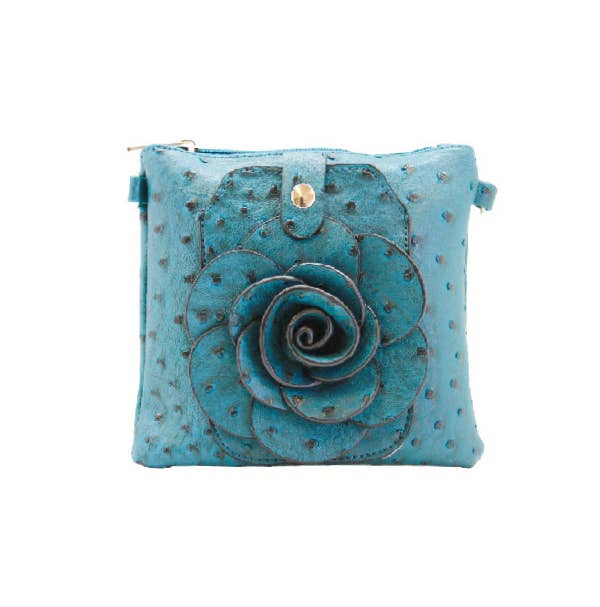 22 Tote - Vendita all'ingrosso Borsa a tracolla - Donna - Borsetta a tracolla per cellulare con fiore di struzzo18