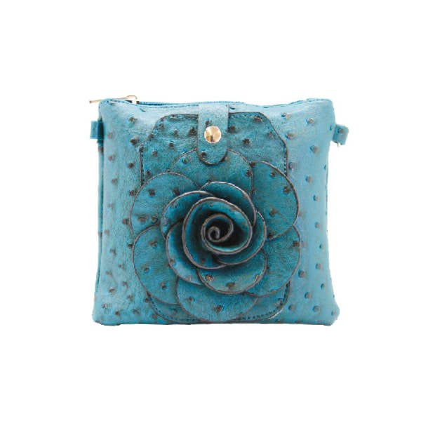 22 Tote - Vendita all'ingrosso Borsa a tracolla - Donna - Borsetta a tracolla per cellulare con fiore di struzzo18