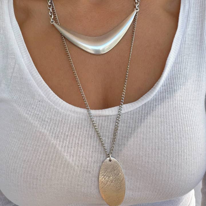 Christina Christi - Wholesale Pendant/Charm Necklace - Boho Necklaces, Silver Layering Necklaces, Silver Necklace, 2