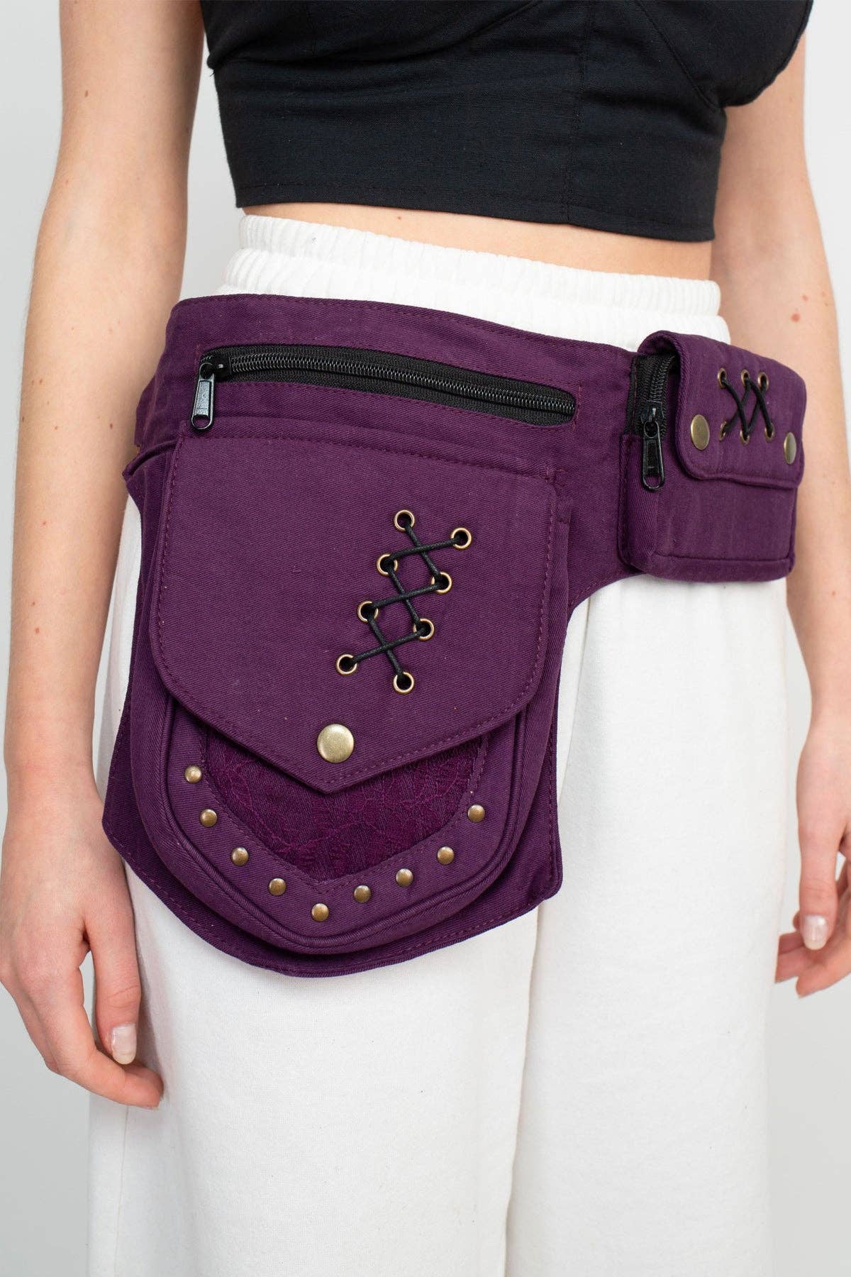 Lakhays Collection Inc. - Venta al por mayor Riñonera - Mujer - Práctico cinturón utilitario de viaje Fannypack de algodón18