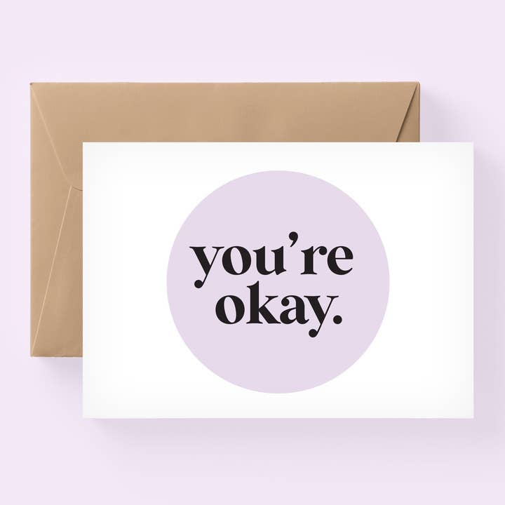 Du er okay Card, Break Up Card, Sympati Card, Bedste ven Card, Kærlighed Card, Besties Card, Flytning On Card /SKU: Fpollie40 for engroshandel hos the adventure corner