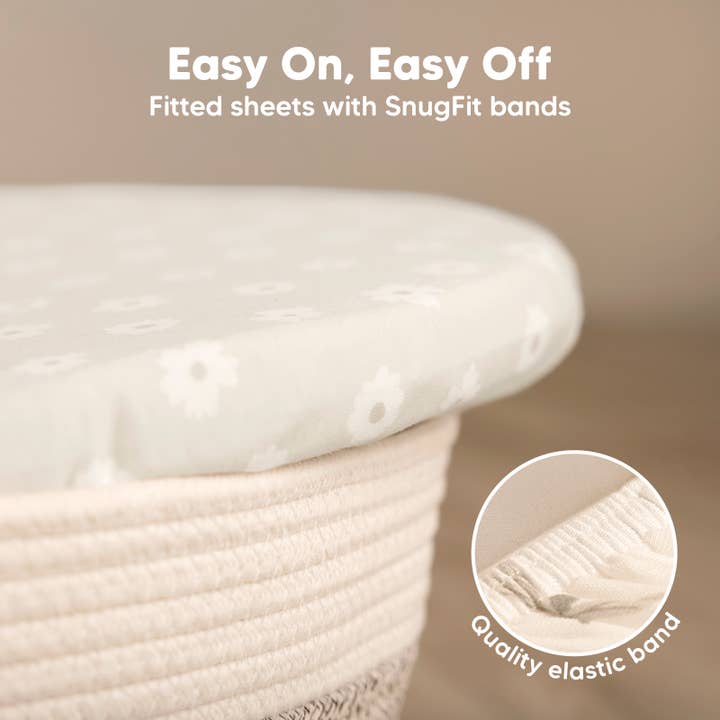 Meadow Isla Bassinet Mattress Sheets Fitted for Baby Girls, Boys for wholesale on Faire