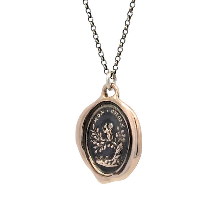 The Nut For Me - Bronze Squirrel Wax Seal Pendant for wholesale by Plum and Posey