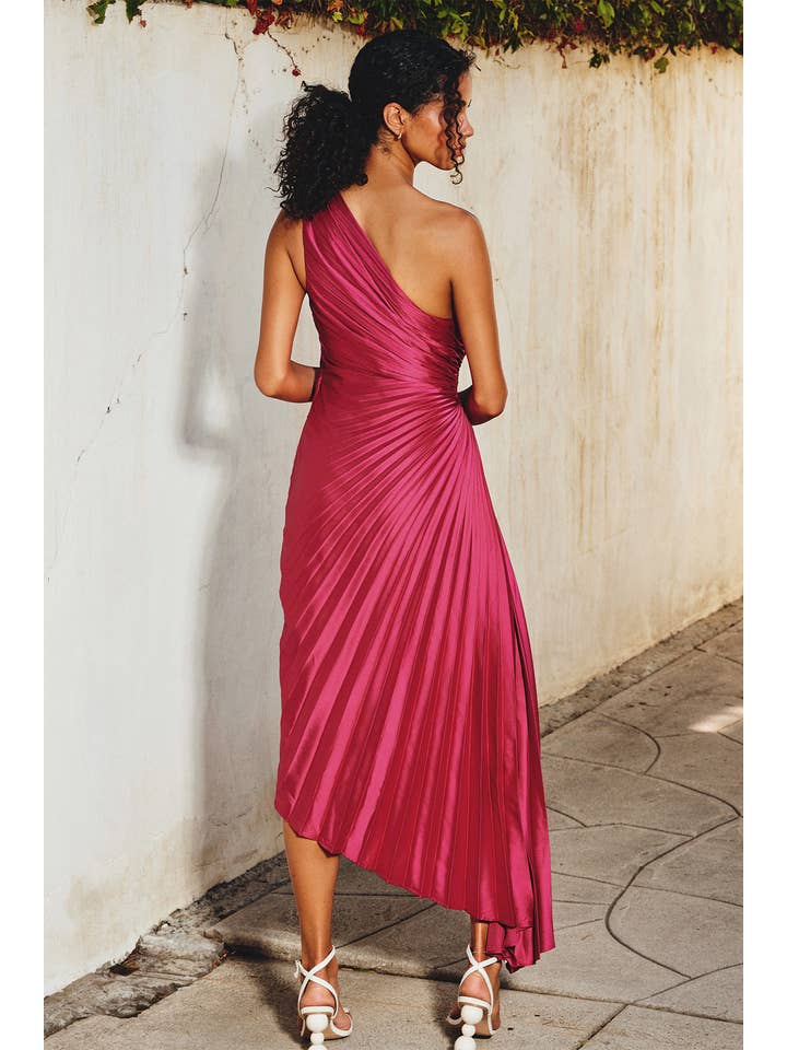 Dress Forum - Wholesale Dress - Women's - Olympia Asymmetrical Pleated Maxi Dress (1)27