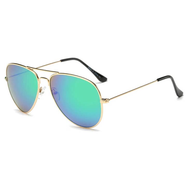Danger Zone Silver Blue Aviator Sunglasses for wholesale by ZAD