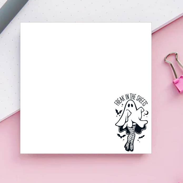Freak in the Sheets - Ghost - Notepad for wholesale by Wild & Wicked Designs