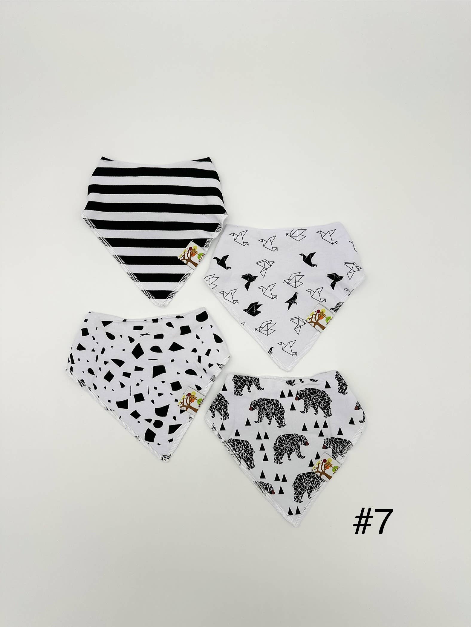 OLIVE & CRADLE - Wholesale Bib - Baby - Organic Cotton Baby Bibs – 4-Pack Bundle6