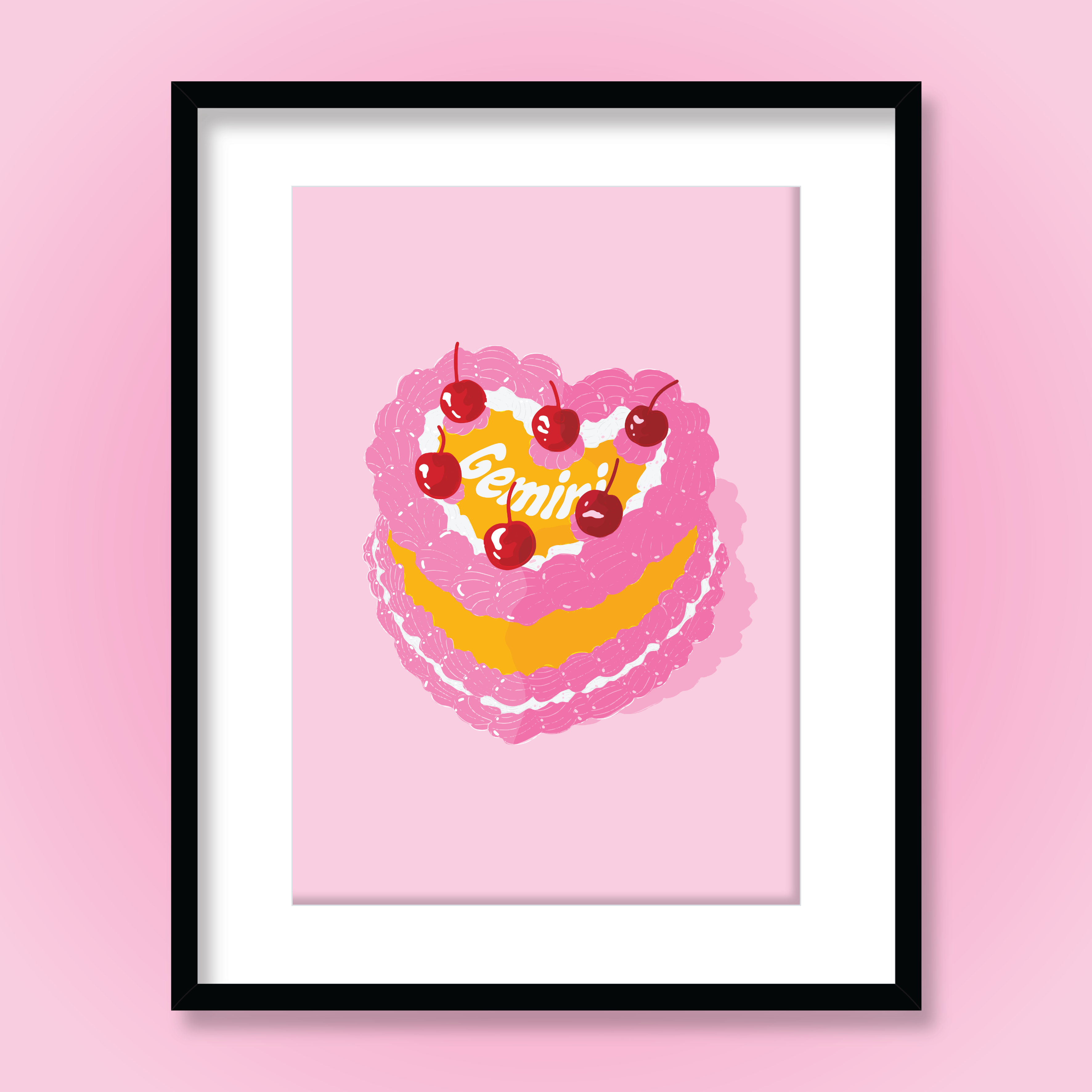 Ruby Roller Art - Wholesale Kunstprint - Esthetische harttaart met kersen sterrenbeeld kunstprint4