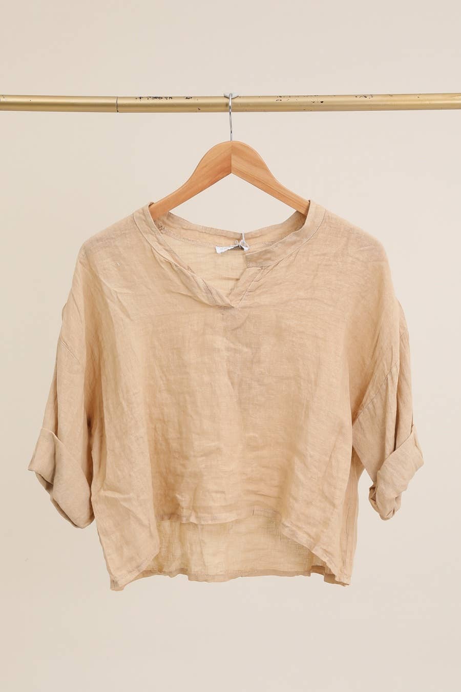 la maison des fibres naturelles - Wholesale Blouse - Dames - Linnen top met v-hals 23100, 100% linnen51