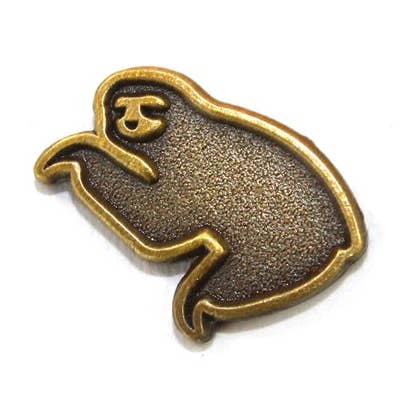 Sloth Steady - Wholesale Lapel Pin/Button - The Gold on Gold Mini Sloth Pin0