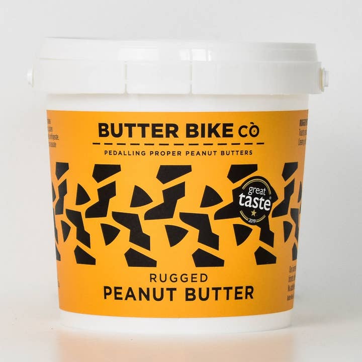 Rugged Peanut Butter 1kg Tub - made in the UK for wholesale by Butter Bike Co Peanut Butters