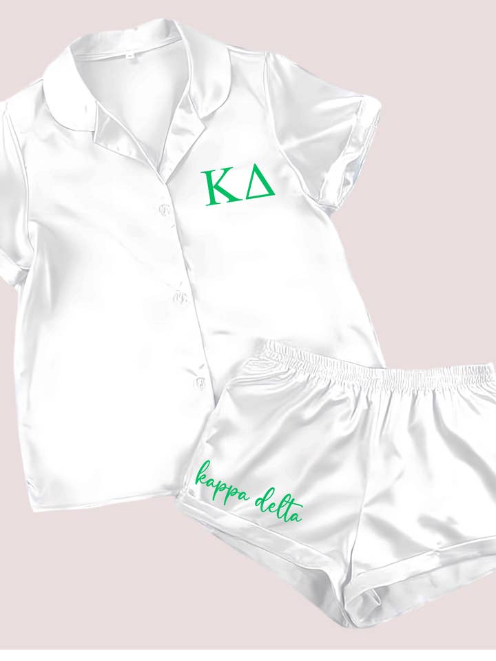 Greek Sorority Shorts Pajama Set for wholesale by Zoey Claire