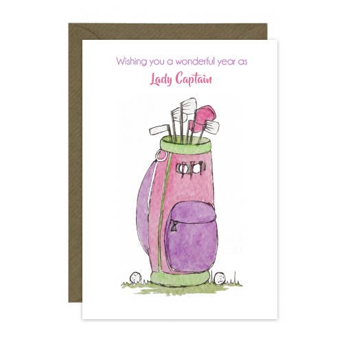 Duck Blue® - Wholesale Verjaardagskaartje - Lady Captain - golf wenskaart