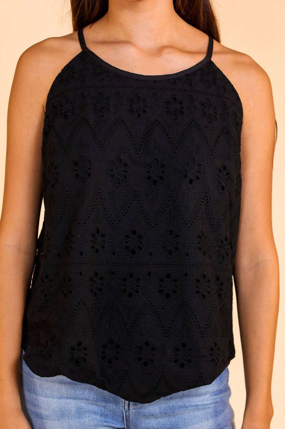 The Yala Top in Black for wholesale on Faire3