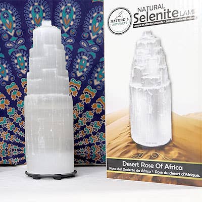 Natures Artifacts Inc - Wholesale Spiritual Stone/Crystal - Selenite Lamp | Selenite Crystal Décor | Cleansing Lamp