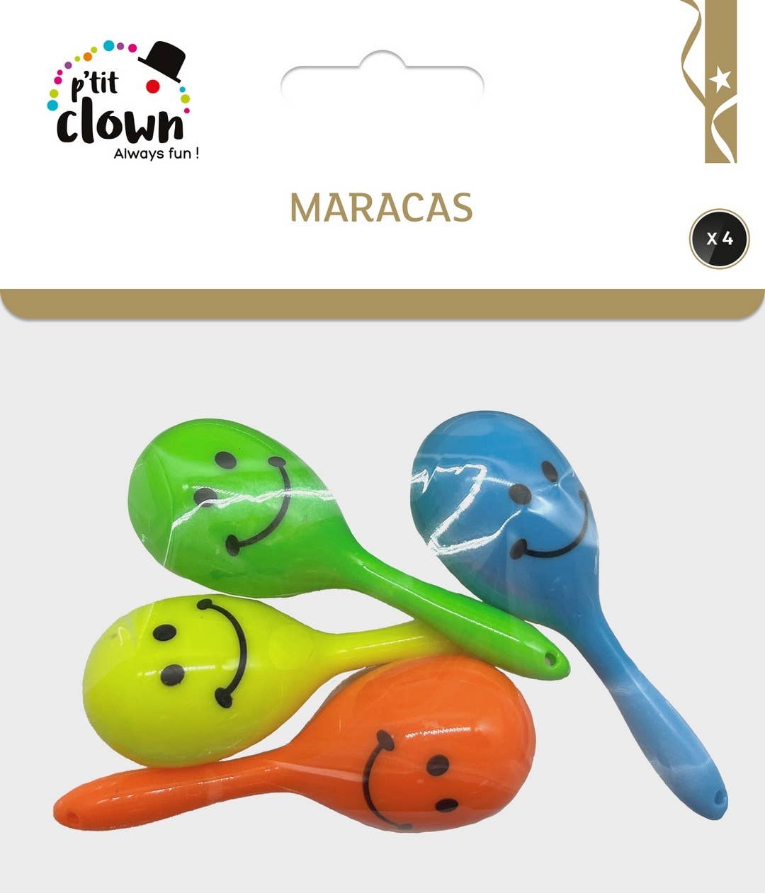 P'tit Clown - Wholesale Klassiek speelgoed - Kinderen - Maracas - X40