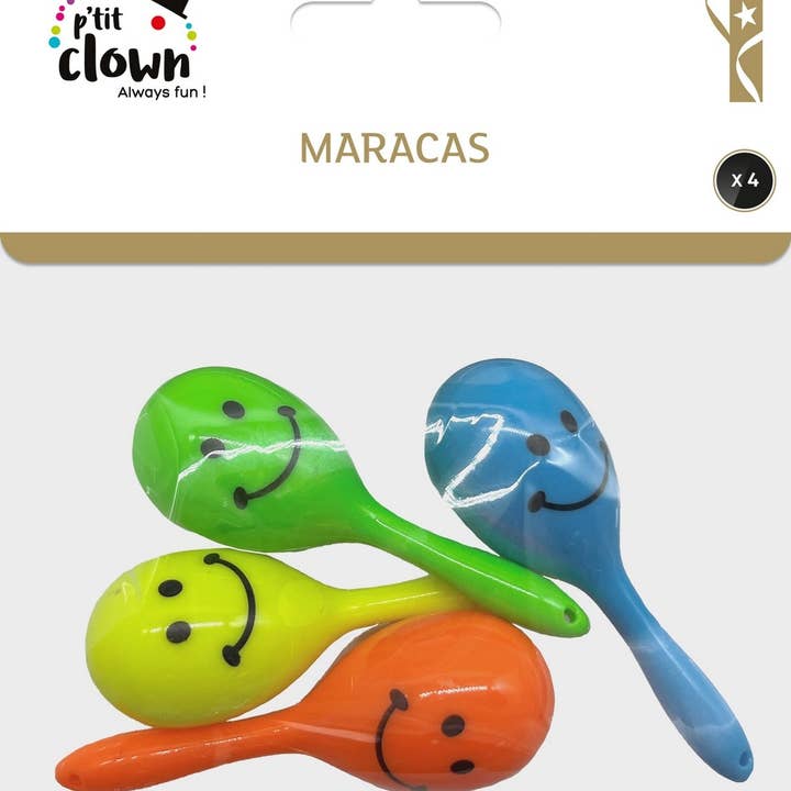 P'tit Clown - Vente Jouet classique – enfant - Maracas - X40