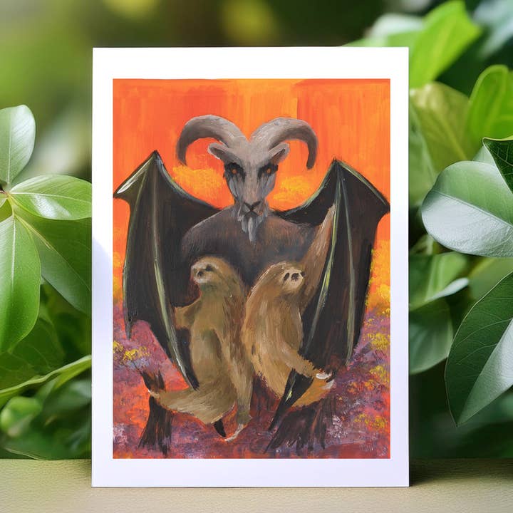 Bonzo – Engroshandel Hverdagshilsen kort – Dovendyr Tarot Store Arkana Hilsen Kort - XV Djævelen