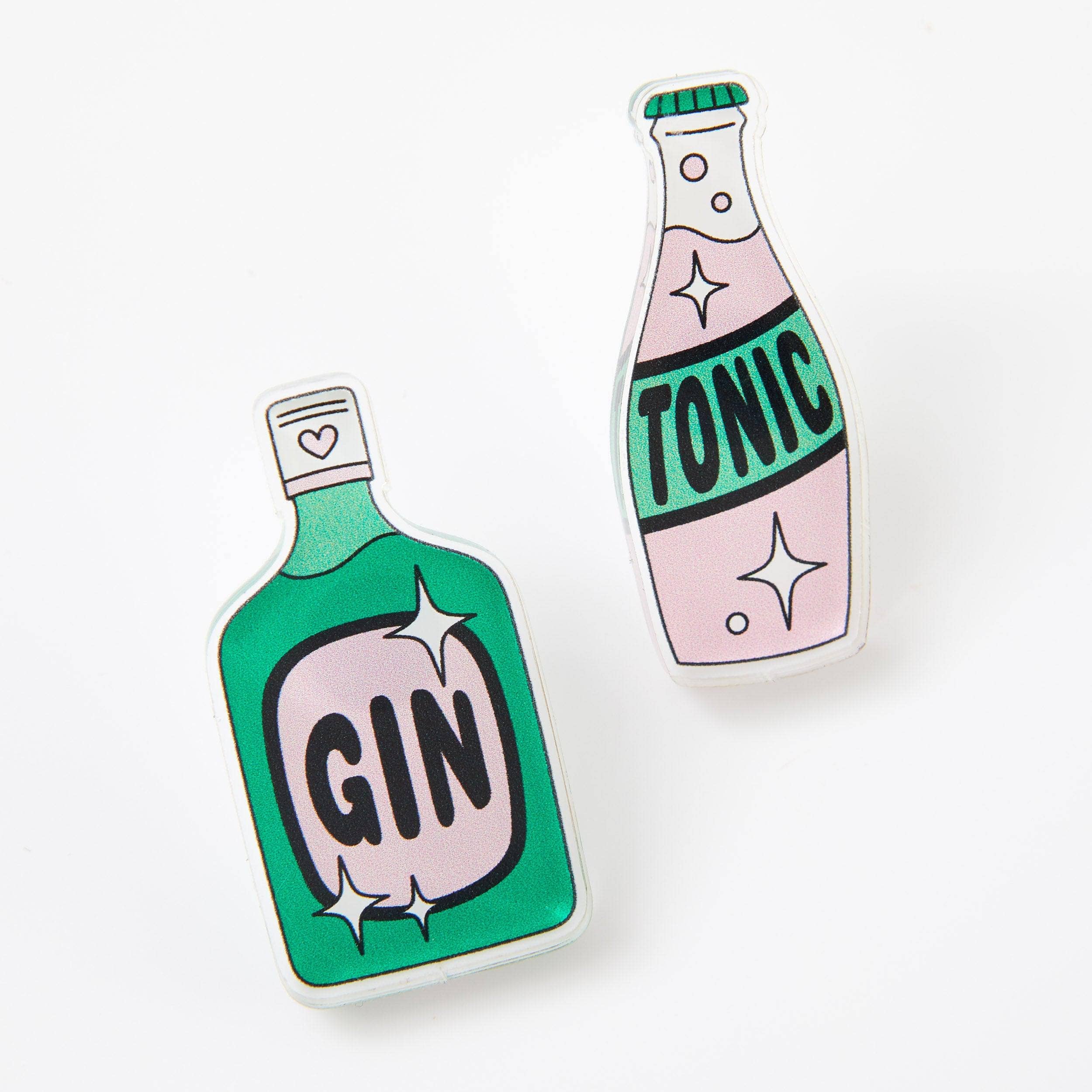 Punky Pins – wholesale Lapel pin/button – Gin & Tonic Acrylic Pin Pair7